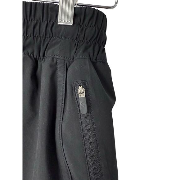 Lululemon Hotty Hot Low-Rise Lined Running Shorts Black Size 6 Sporty Athletic - Picture 3 of 7